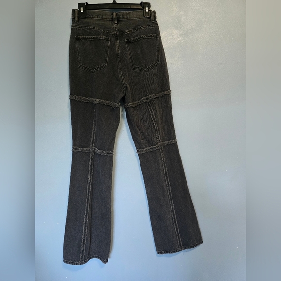 PacSun Eco Black Frayed High Waisted Bootcut Jeans Size 27 - Picture 3 of 10